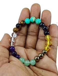 Pulsera de cristal para hombres y mujeres con piedras multiredondas para hacer dinero, estilo Feng Shui, joyería de moda, regalo de energía - Product Image 4