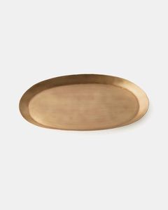 Round in Shape Brass Serving <b>Tray</b> With Hammered Design Made in India High Selling Famous Brass <b>Tray</b> for Kitchenware - Product Image 2