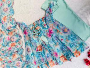 2024 été nouvelle mode décontracté fleur filles imprimé fleuri longue robe grande taille femmes robe - Product Image 3