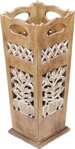 Porte-parapluie décoratif en bois sculpté à la main - Product Image 2