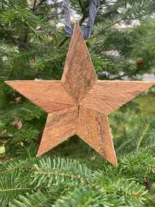 GRANDE ÉTOILE DE NOËL EN BOIS ORNEMENT SUSPENDU ÉTOILE DE DÉCORATION D'ARBRE DE NOËL DE HAUTE QUALITÉ AVEC CORDE SUSPENDUE - Product Image 2