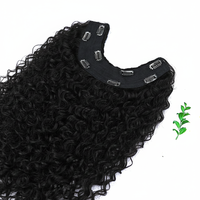 Topper capillaire professionnel en U pour cheveux bouclés, Remy indien, double trame, fixation micro-anneaux, sans produits chimiques, vente en gros, logo personnalisé