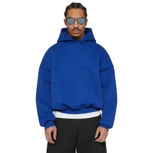 Sudadera con capucha recortada de gran tamaño de algodón 600 Gsm 100% de alta calidad para hombres de peso pesado French Terry Streetwear Character - Product Image 3