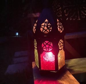Authentic Handmade Metal Lantern with 6 <b>Coloured</b> windows Handmade Coustmized Moroccan Lantern - Product Image 2