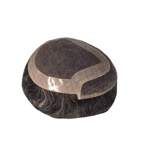 Perruque Taz Hair BD en cheveux humains, ondulée, prothèse, 100% cheveux chinois Remy, toupet à dentelle frontale avec base mono - Product Image 1