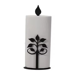 Porte-serviettes en fer métallique noir pour la décoration de la maison, de la cuisine et de la table. - Product Image 6