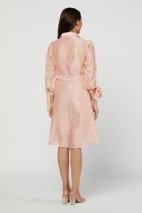 Cinturón de manga tres cuartos de punto de alta moda ropa para mujer vestido Sexy de Club Floral hecho a mano - Product Image 3