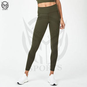 Pantalones de gimnasio de cintura alta a buen precio con bolsillos personalizados, leggings de entrenamiento elásticos en 4 direcciones, leggings de yoga para mujer. - Product Image 2