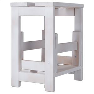Sgabello a 2 Gradini in Legno WELL HOME, Finitura Bianca 32x23x40 cm, Categoria Prodotti Pouf e Sgabelli - Product Image 6