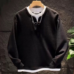 OEM Waffle camiseta ropa pulóver Sudadera con capucha personalizada hombres liso manga larga doble capa Waffle tejido Sudadera con capucha camiseta - Product Image 2