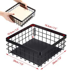 Soporte decorativo para servilletas de cocina, cesta negra para centro de mesa, accesorios de vajilla, soporte para servilletas, gran oferta - Product Image 3