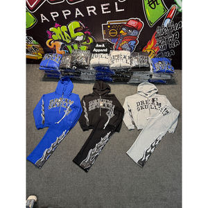 ชุดวอร์มผ้าฝ้ายของผู้ชายผ้าคอตตอนผ้า100% สตรีทแบบเรียงซ้อนกันชุดวอร์มใส่สบายดีไซน์ใหม่2025 - Product Image 1