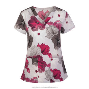 Nuevos conjuntos de uniformes elásticos ajustados para mujer, uniformes médicos de sala de operaciones de Color sólido, Material de lona, uniformes de enfermera - Product Image 3