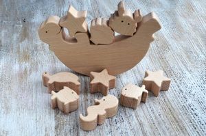 Cheap Decorative Small Animals Wooden Shaped Crafts Set With Hole for Art Wall Hanging - Wood Carving Animals Crafts <b>Decor</b> - Product Image 5