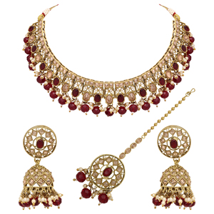 Conjunto de collares gargantilla de belleza adornada tradicional - Product Image 3