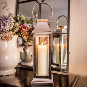 Lanterne à bougie décorative en acier inoxydable et en verre pour la décoration de la maison et du jardin Lanterne en métal suspendue - Product Image 3