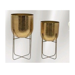 Maceta de acero de lujo, maceta de Metal para el hogar y el Hotel, decoración de jardín de escritorio interior para bodas y cultivo de plantas - Product Image 6