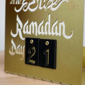 Calendario de Cuenta Regresiva para el Ramadán Musulmán, Decoración Metálica, Impermeable y Duradera, Eid Mubarak - Product Image 5