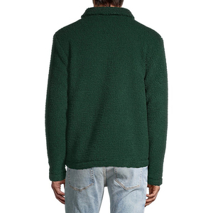 Veste Sherpa d'hiver avec logo personnalisé, streetwear épais, broderie surdimensionnée, fermeture éclair intégrale, col rabattu, polaire, bomber, patchwork - Product Image 3