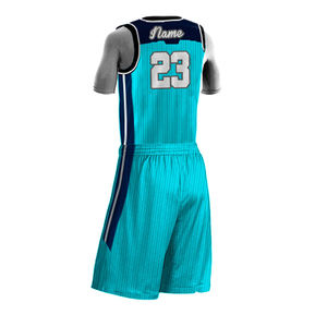 Dernier design, uniforme de basketball unisexe pour adultes, services OEM, impression par sublimation personnalisée, respirant, grande taille - Product Image 3