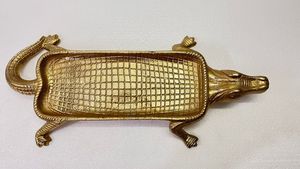 Tazón de mesa de decoración de mesa de Metal de Color dorado para el hogar, Hotel y cocina, diseño de hojas, bandeja de Metal para mesa, forma personalizada - Product Image 3