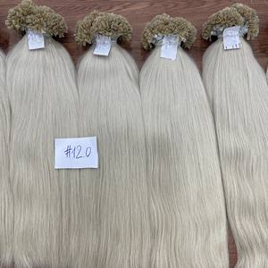 2025 Extensiones de cabello humano con punta de queratina superior de alta calidad Fácil de aplicar Cabello humano vietnamita en múltiples colores Cabello de punta plana - Product Image 2