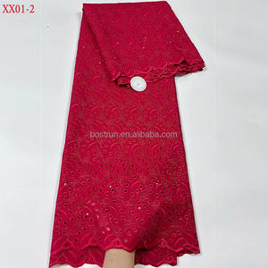 XX01 2024 <span class=keywords><strong>coton</strong></span> suisse haute qualité dentelle sèche cristal <span class=keywords><strong>coupon</strong></span> africain dentelle <span class=keywords><strong>tissu</strong></span> mariage robe de mariée pour la fête - Product Image 4