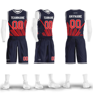 Ensembles de maillots de basket respirants personnalisés, conformes à la norme BSCI, en polyester, vente en gros, options de tailles plus grandes, avec votre propre logo - Product Image 1
