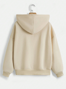 Térmica personalizada peso pesado 500 GSM caída hombro Sudadera con capucha fabricantes en blanco 100% algodón Pullover Color sólido. - Product Image 4