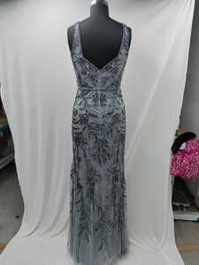 Elegante vestido de cóctel de verano para mujer Vestido de noche Antiestático de longitud completa Bordado de perlas de malla de poliéster con cuentas para recto - Product Image 4