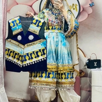 Traditionelles Ethnisches Vintage Kuchi Kleid, Afghanische/Pakistanische Partykleidung, Mehrfarbiges Kochi Kleid, Muslimisches Bekleidungsaccessoire 4090