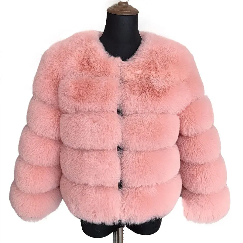 Obermantel Jackette Weste Luxusmode kurzer Pelzmantel echtes Foxfell neues natürliches Damenmantel warmer Winter Herbst 2024