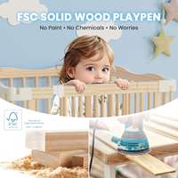 Parc de jeu Montessori moderne réglable en bois, barrière de sécurité pliable pour bébé, clôture de jeu sûre pour intérieur et extérieur