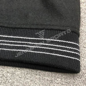 Parches bordados Chenllie de lana 100%, chaqueta universitaria, cierre de botón de presión, forro interior acolchado - Product Image 6