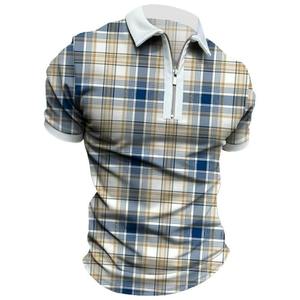 เสื้อถักสำหรับผู้ชายแขนสั้นพิมพ์ลายซับลิเมตส์ระบายอากาศได้ดีดีไซน์ล่าสุด - Product Image 6