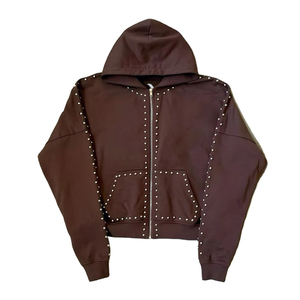 Sweat à capuche unisexe en polaire d'hiver avec strass et motifs scintillants en cristal, idéal pour la vente en gros et les boutiques - Product Image 1