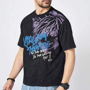 Camiseta transpirable con estampado personalizado, camiseta de verano para uso diario, camisetas de gran tamaño para hombres, Camiseta de algodón 100% para hombres, Camiseta holgada estampada - Product Image 4