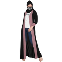 Abaya de Chifón de Seda para Mujer, Estilo Islámico Modesto, Corte Recto, Cintura Natural, Ecológica, Largo hasta el Tobillo, con Bordado, para Uso Diario, Venta al Por Mayor Personalizada