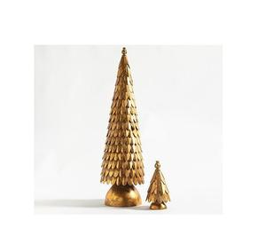 Décoration d'arbre de Noël utilisée occasionnellement très petit et grand arbre détaillé d'or de Noël - Product Image 6
