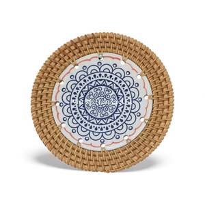แผ่นรองแก้วหวายธรรมชาติสไตล์โบฮีเมียนทอมือโดยช่างฝีมือชาวเวียดนาม สำหรับกาแฟ ชา และใช้ในบ้านทุกวัน - Product Image 2