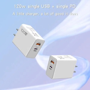 CTX Custom LOGO <strong>Usb</strong> Type C Multi Port Qc3.0 PD 120w GaN <strong>Wall</strong> <strong>Charger</strong> Fast Charging Phone Uk Us Plug 67W Max Travel Adapter