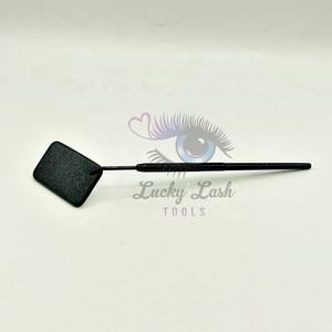 Noir Argent Glitter Extensions De Cils Rectangle Miroir Élégant Marque Privée Lash Checkers Outil En Acier Inoxydable pour Le Stockage - Product Image 6