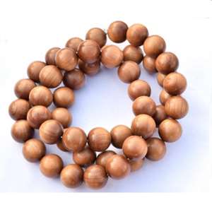 Perles de bois de santal naturel Mala 108 perles parfum durable écologique pour la méditation Yoga prière de guérison spirituelle - Product Image 1