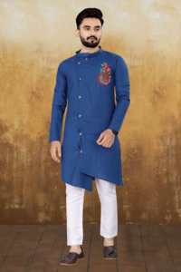 Novedad exclusiva 2022, ropa de fiesta de boda, Kurta tejido para hombre con pijama de algodón puro, la mejor calidad al precio más bajo - Product Image 5