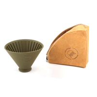 Filtre à café en silicone pour 4-6 tasses, design pliable, écologique et portable
