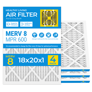 Filtre à air plissé de remplacement SUIXINEYI MERV8 18x24x1 rectangulaire à économie d'énergie pour climatiseur et fournaise - Product Image 6