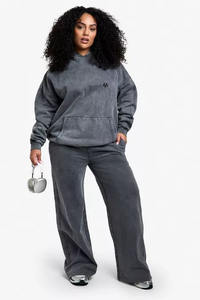 Sudadera con capucha con lavado ácido para mujer, Jersey de algodón grueso con logotipo personalizado para hombres y mujeres, Sudadera con capucha holgada de moda para mujer disponible en pedidos al por mayor - Product Image 3