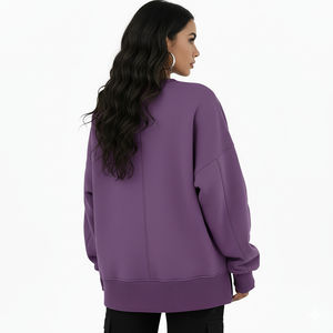 New arrival Custom DTG Print Fleece <b>Jumper</b> <b>Baggy</b> <b>Ladies</b> Wholesale Embroidery Oversized 300GSM Sweatshirt Crew Neck - Product Image 6