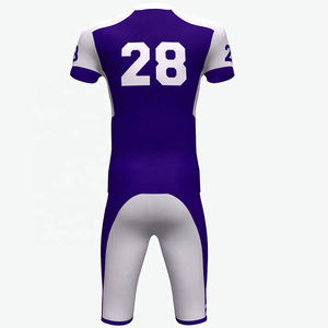 Maillot de football américain personnalisable sergé respirant impression par sublimation ensemble de conception personnalisée gratuite manches courtes à la mode - Product Image 2