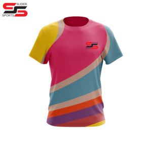 Último diseño personalizado sublimado impresión personalizada prendas de vestir camiseta jersey hecho a medida Serigrafía 200Gsm 100% algodón - Product Image 3